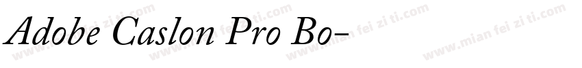 Adobe Caslon Pro Bo字体转换